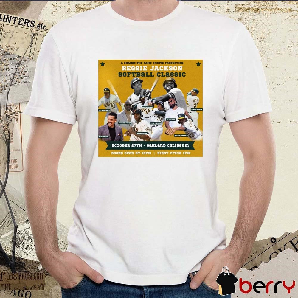 Oakland Athletics Reggie Jackson Softball Classic October 27TH – 2024 Oakland Coliseum Poster t-shirt