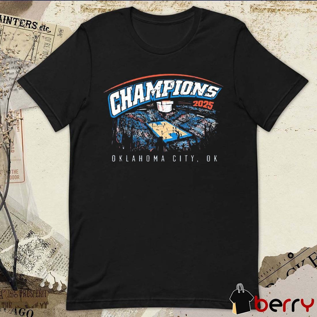 Oklahoma City Thunder defeated Indiana Pacers Champions Crowd Oklahoma City OK Stadium 2025 Graphic t-shirt