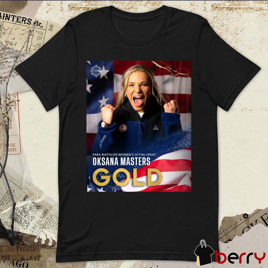Oksana Masters Gold Medal Para Biathlon Women’s Sitting Sprint Poster t-shirt