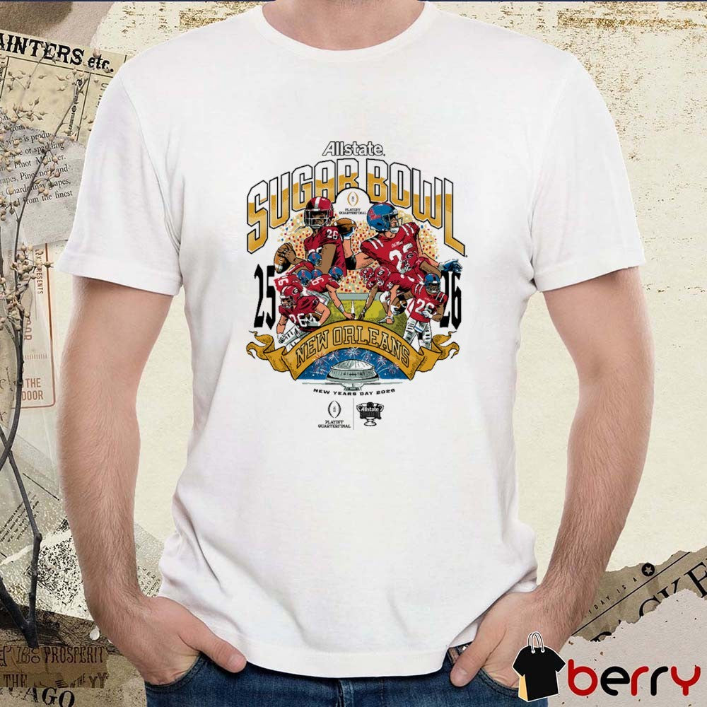 Ole Miss Rebels 2026 Allstate Sugar Bowl New Orleans New Years Day t-shirt