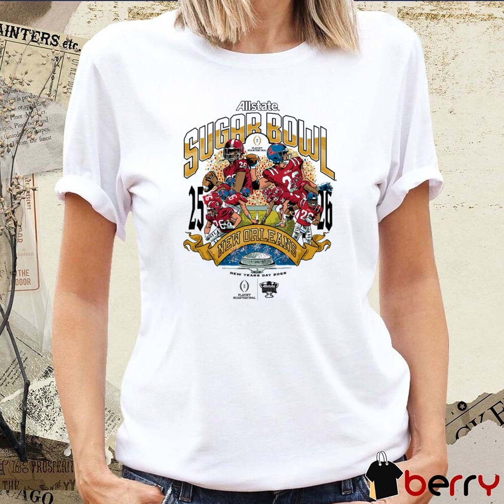 Ole Miss Rebels 2026 Allstate Sugar Bowl New Orleans New Years Day t-shirt