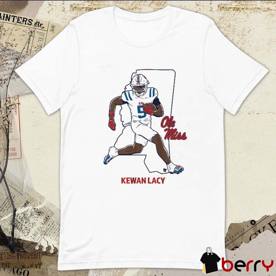 Ole Miss Rebels Football Kewan Lacy State Star t-shirt