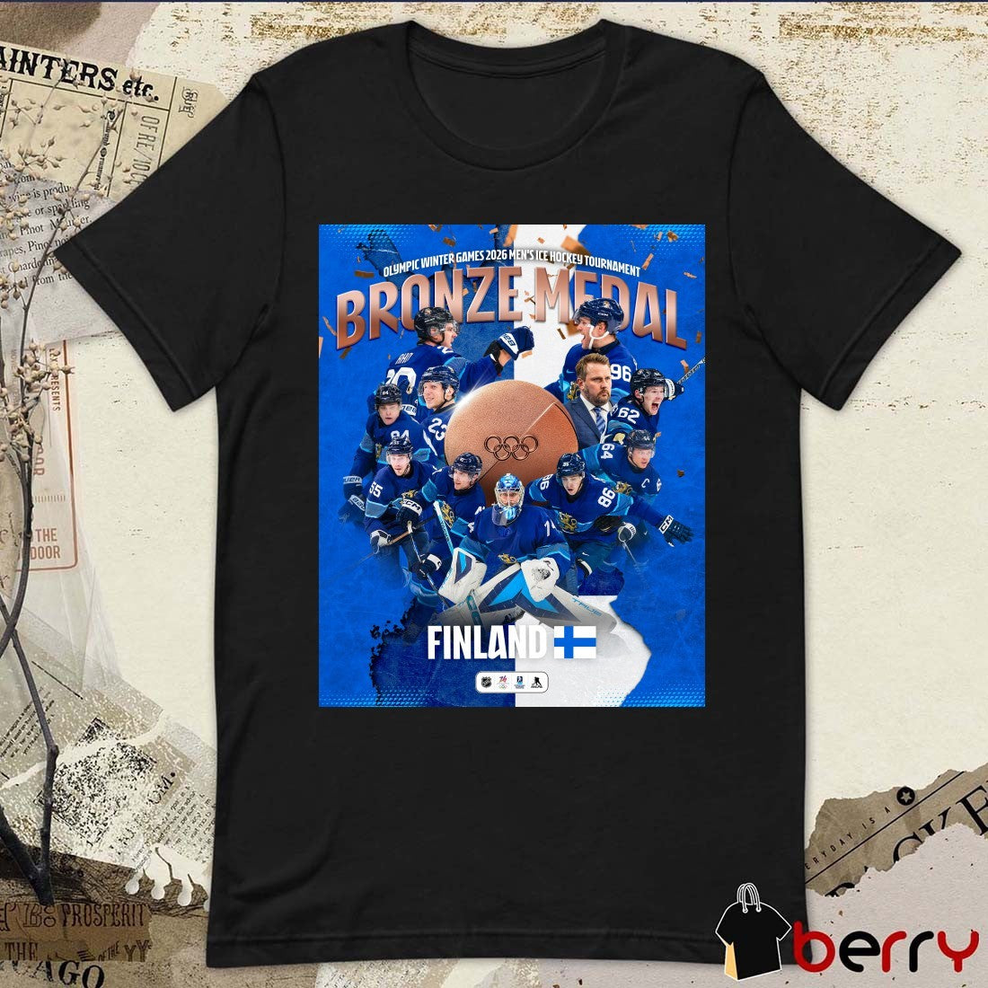 Olympic Winter Games 2026 Men’s Ice Hockey Tournament Bronze Medal For Finland Poster t-shirt