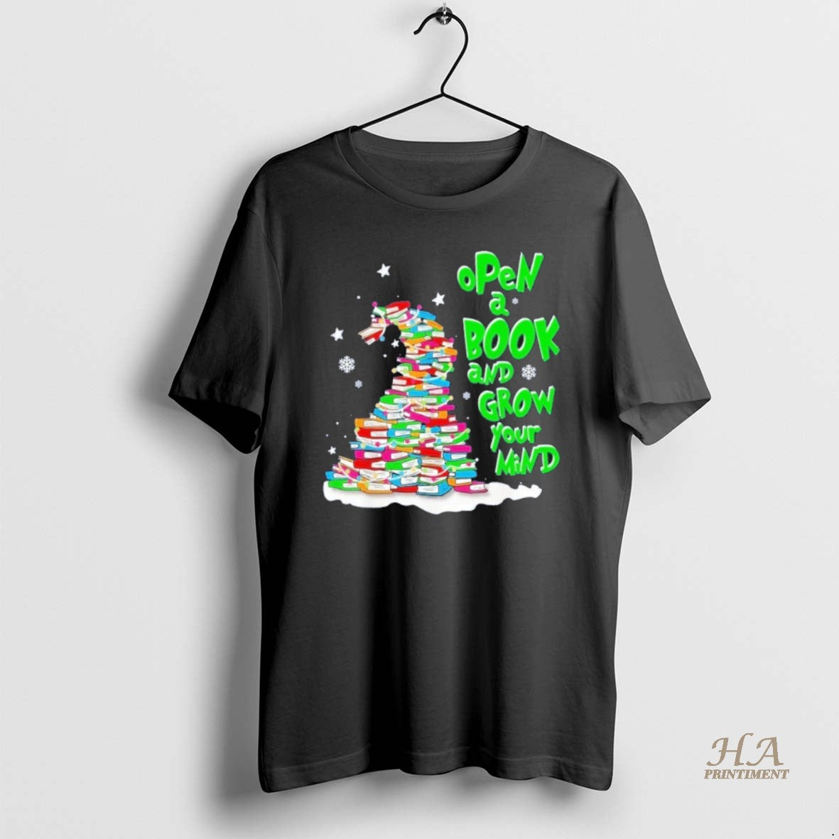Official Open A Book Grow Your Mind Book Tree Christmas T-Shirts, Hoodie, Sweatshirt | InkNestWear.com