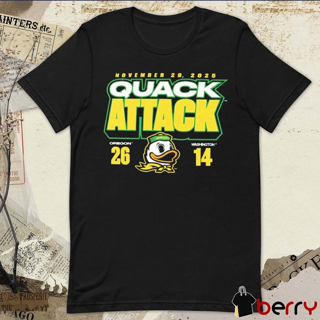 Oregon Ducks vs. Washington Huskies Quack Attack November 29 2025 Score 26 – 14 t-shirt