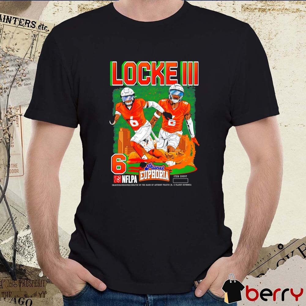 PJ Locke III Denver Broncos NFL Planet Euphoria Artwork t-shirt
