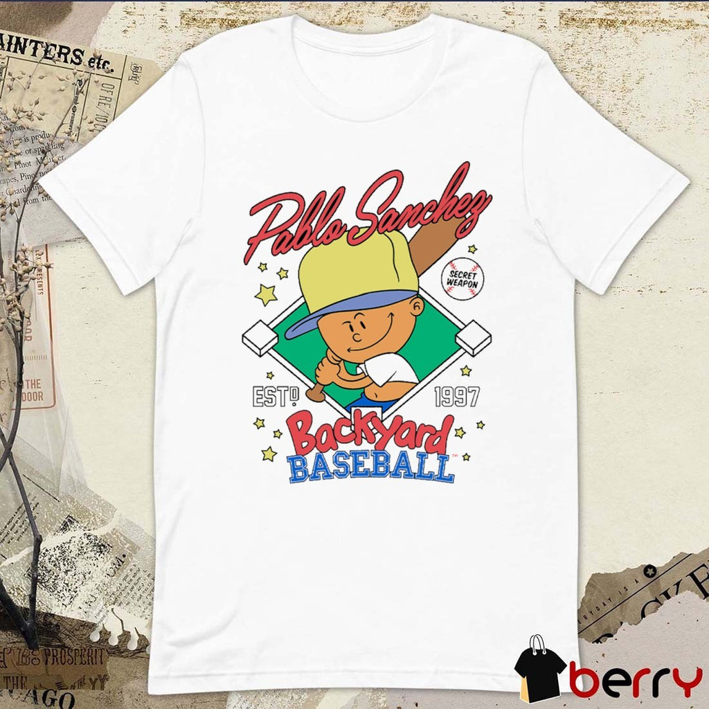 Pablo Sanchez Backyard Baseball Sports Secret Weapon Est 1997 t-shirt