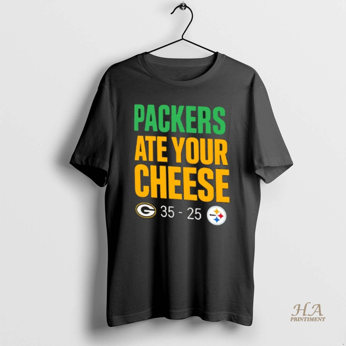 Official Packers Ate Your Cheese Packers 35 25 Steelers T-Shirts, Hoodie, Sweatshirt | InkNestWear.com