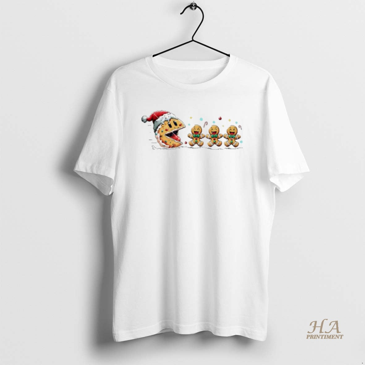 Official Pacman Cookies Gingerbread Man Happy Christmas T-Shirts, Hoodie, Sweatshirt | InkNestWear.com