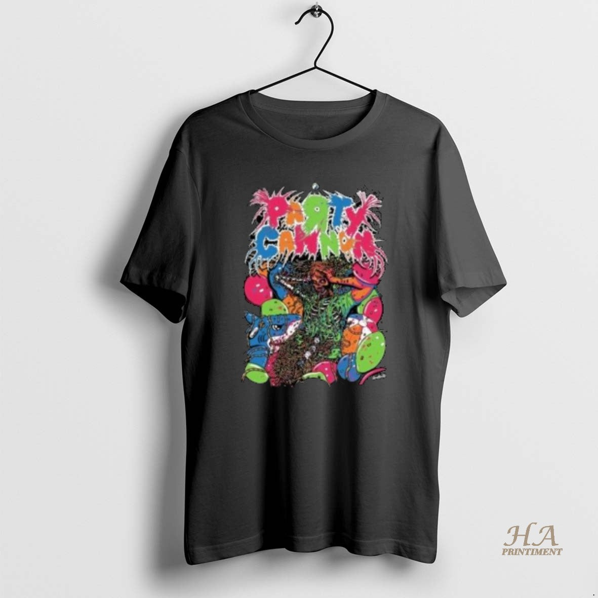 Official Party Theme Gore Art Neon Cartoon Chaos Extreme Metal Circle Black T-Shirts, Hoodie, Sweatshirt | InkNestWear.com