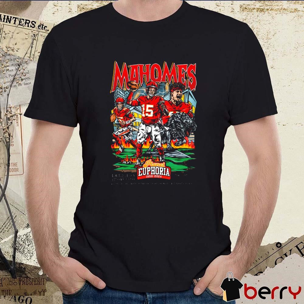 Patrick Mahomes V2 Kansas City Chiefs NFL Planet Euphoria Artwork t-shirt
