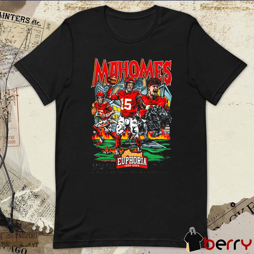 Patrick Mahomes V2 Kansas City Chiefs NFL Planet Euphoria Artwork t-shirt