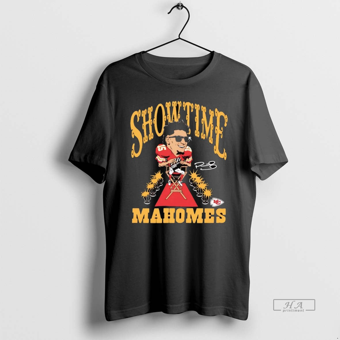 Official Patrick Mahomes Caricature Showtime Chiefs