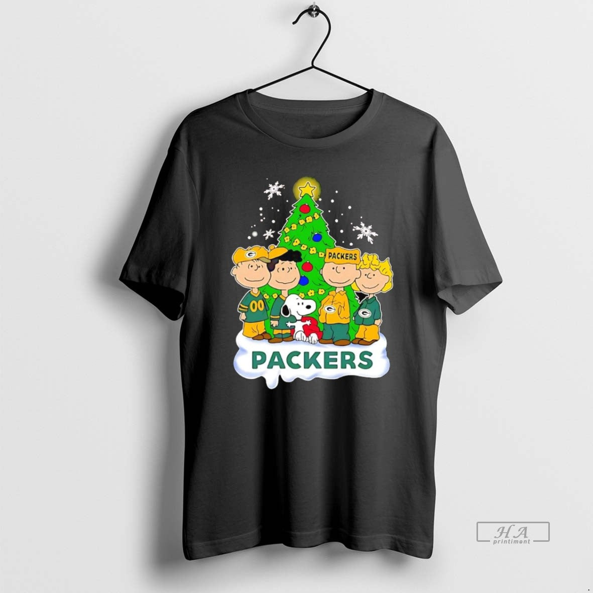 Official Peanuts Green Bay Packers Under Christmas Tree