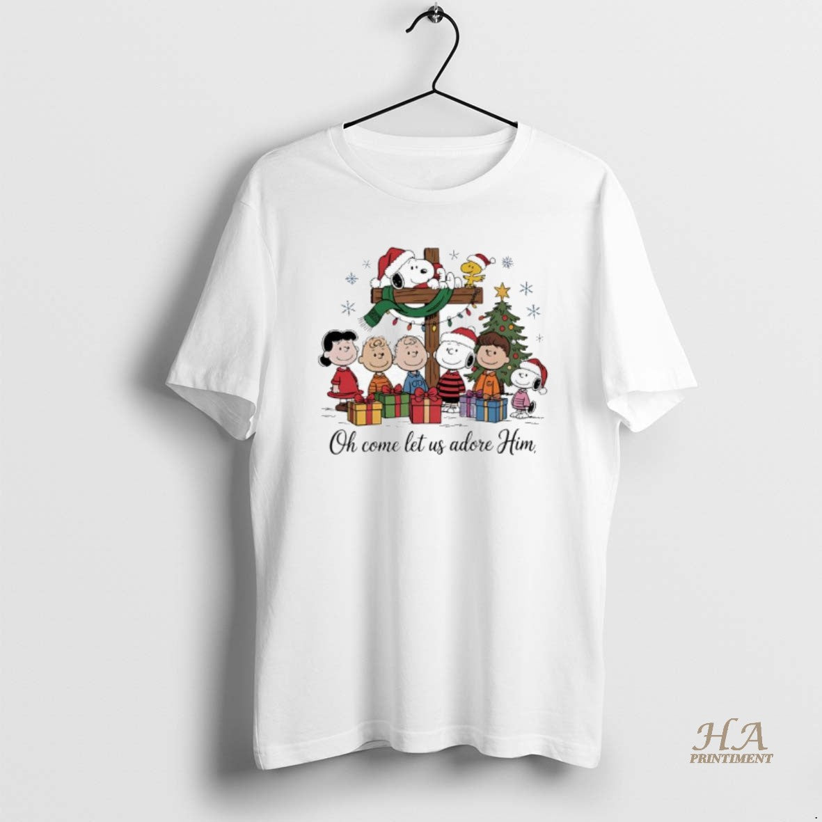 Official Peanuts Comic Christmas Oh Come Let Us Adore Him T-Shirts, Hoodie, Sweatshirt | InkNestWear.com