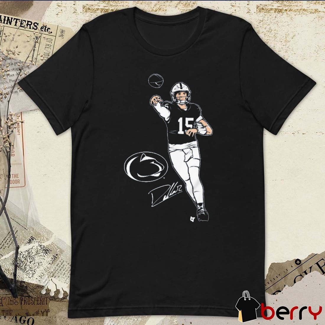 Penn State Nittany Lions Football Drew Allar Superstar Pose NCAA Signature t-shirt