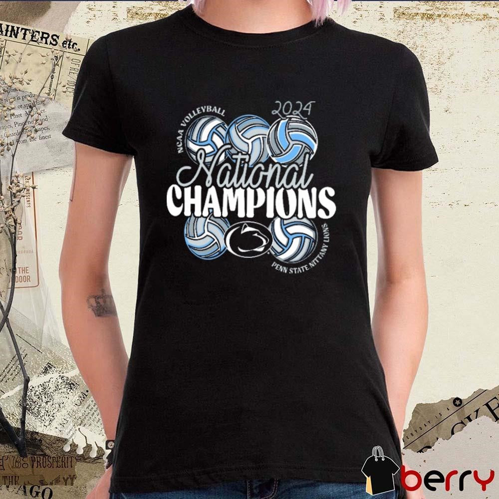 Penn State Nittany Lions NCAA Women’s Volleyball National Champions 2024 Stacked Comfort Colors t-shirt