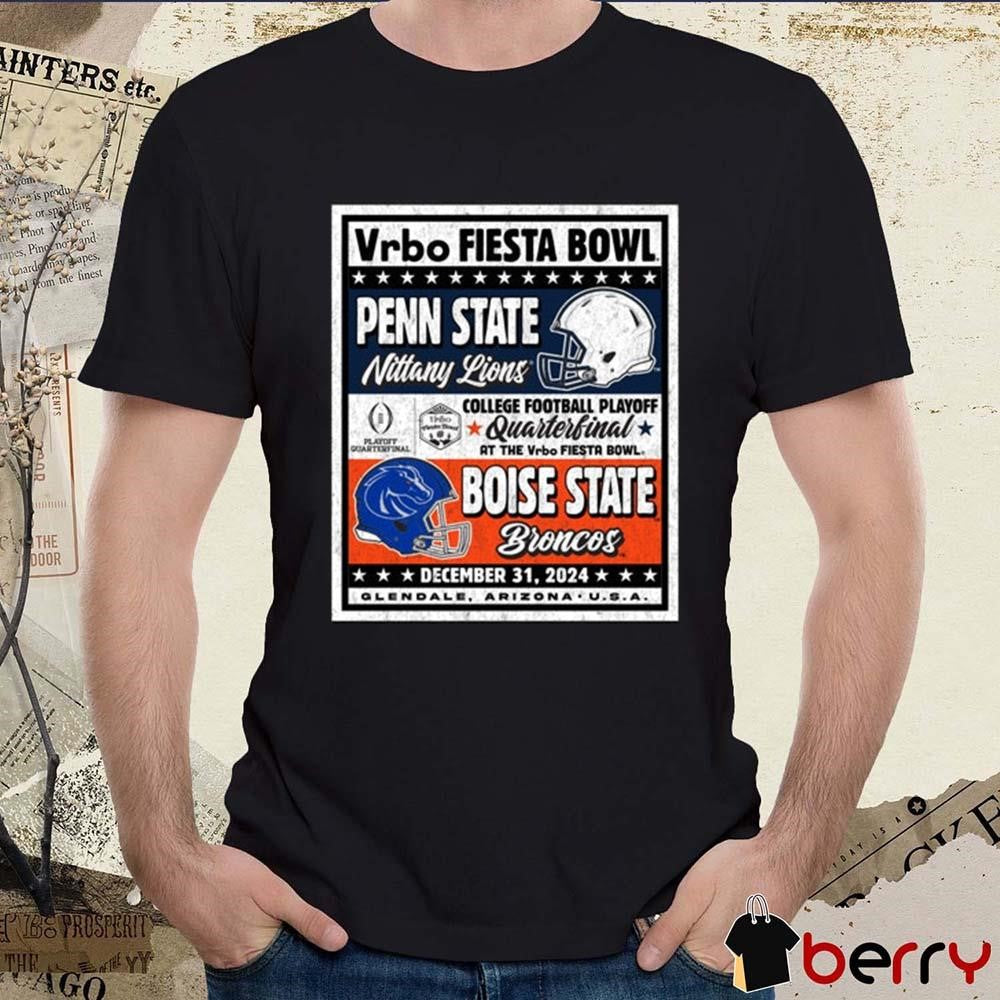 Penn State Nittany Lions Vs Boise State Broncos CFP Vrbo Fiesta Bowl Matchup Ringside Rivalry Dec 31 2024 Vintage t-shirt