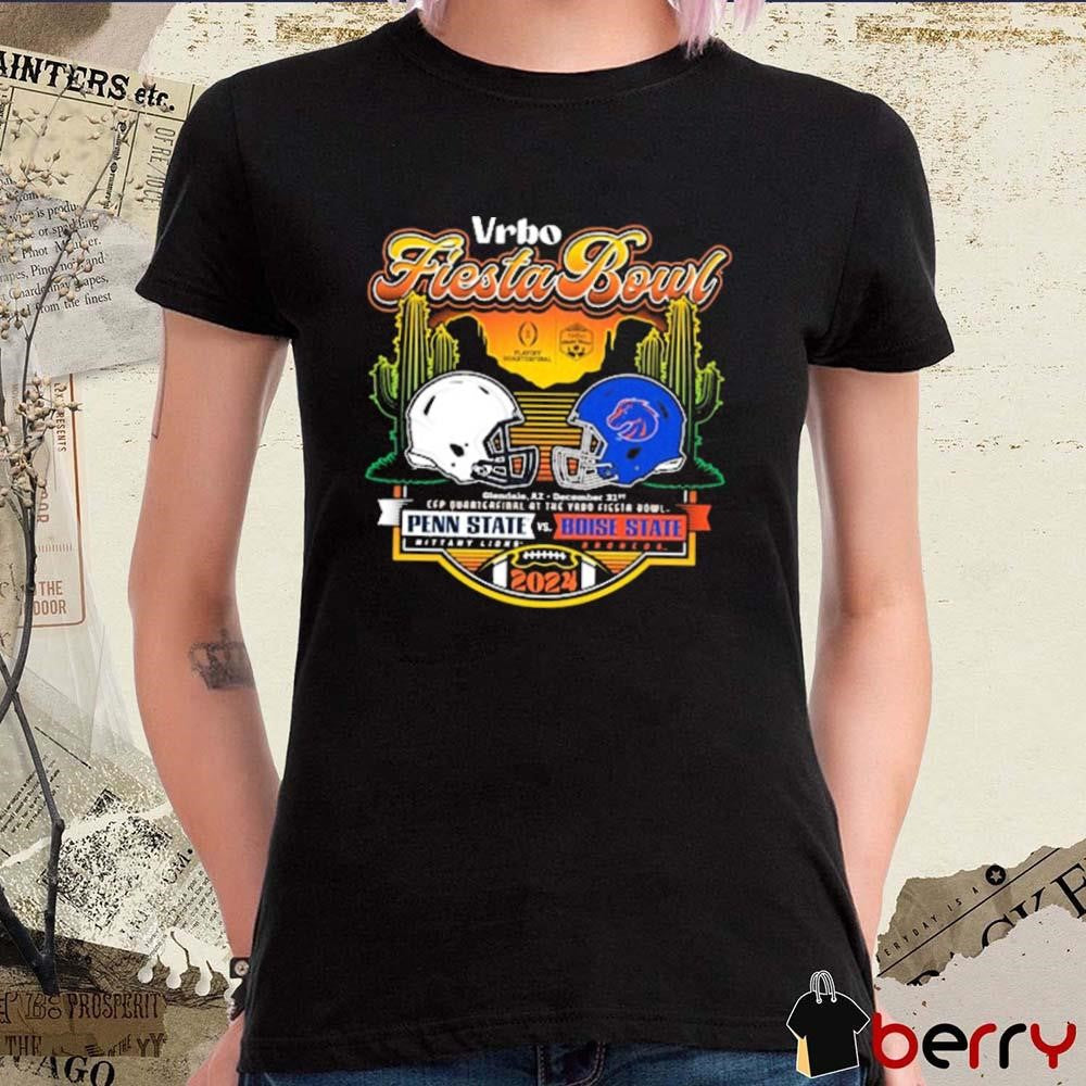 Penn State Nittany Lions Vs Boise State Broncos Helmet Dec 31 2024 CFP Vrbo Fiesta Bowl Matchup Sunset Showdown t-shirt