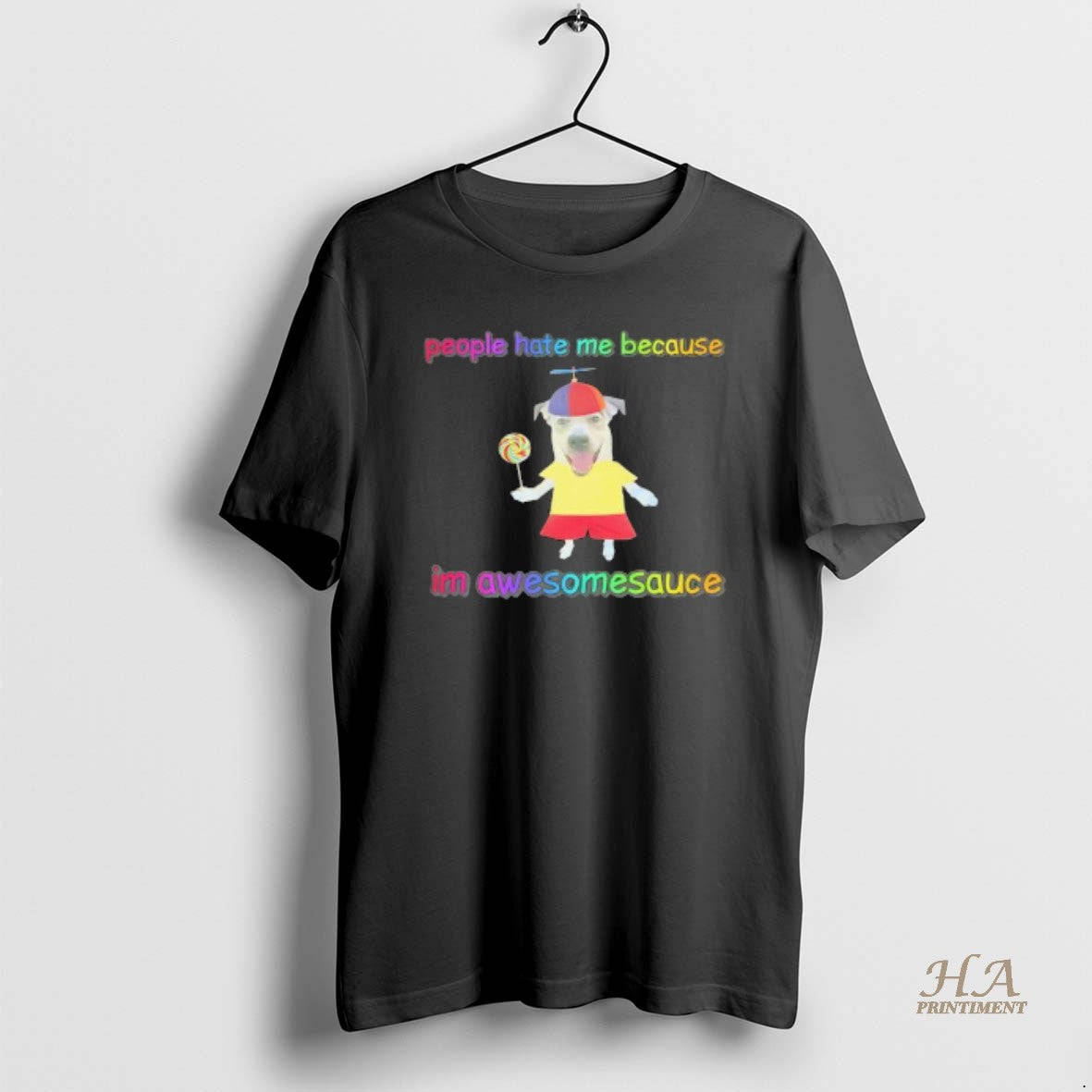 Official People Hate Me Because Im Awesomesauce Dog Black T-Shirts, Hoodie, Sweatshirt | InkNestWear.com