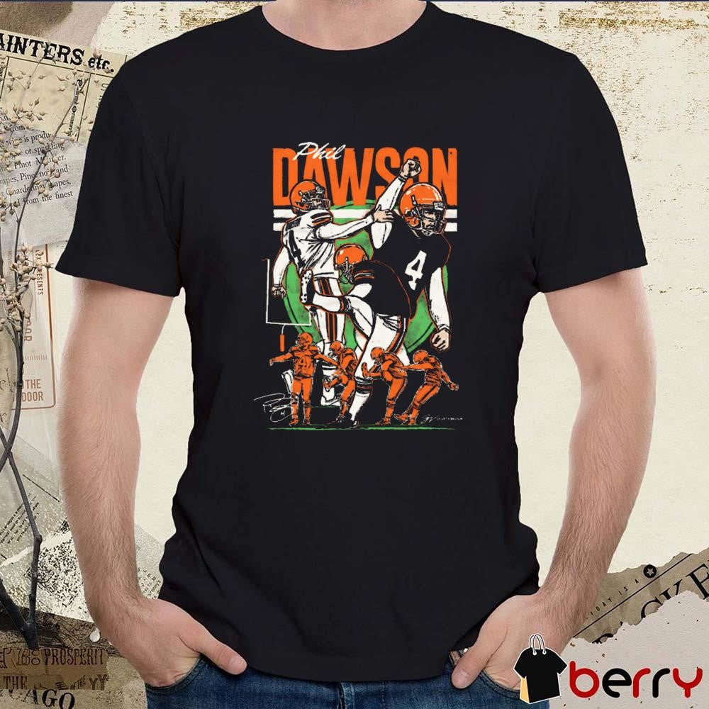 Phil Dawson Cleveland Browns Vintage Signature Painting t-shirt