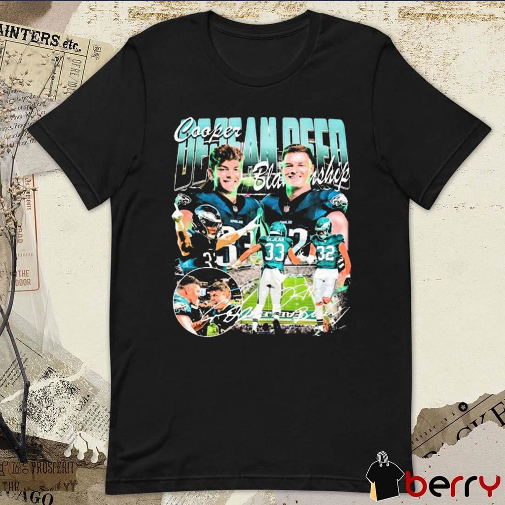 Philadelphia Eagles Football Cooper DeJean and Reed Blankenship Signatures Painting t-shirt