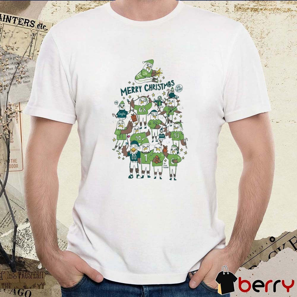Philadelphia Eagles Merry Christmas 2025 Go Birds Cartoon Eagles t-shirt