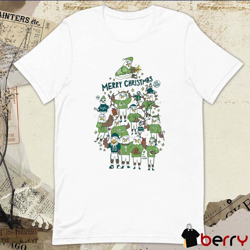 Philadelphia Eagles Merry Christmas 2025 Go Birds Cartoon Eagles t-shirt