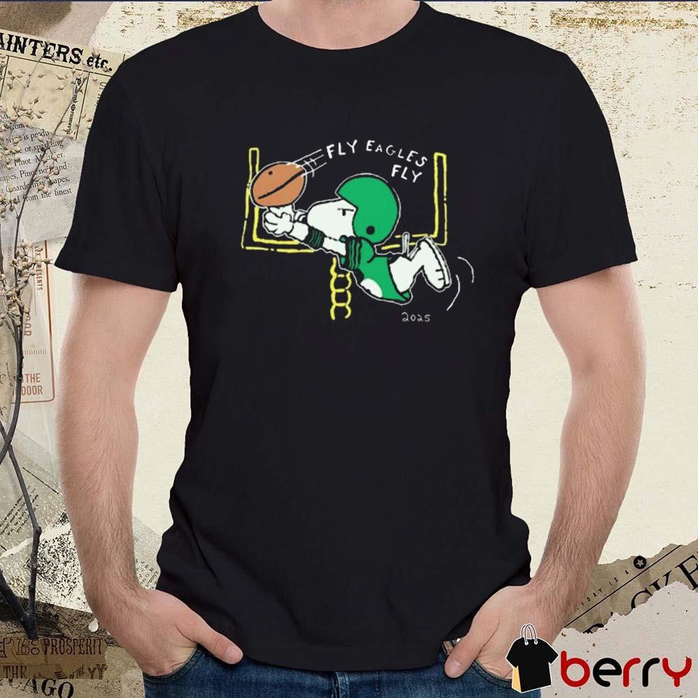 Philadelphia Eagles NFL Football Fly Eagles Fly Snoopy Bowl 2025 t-shirt
