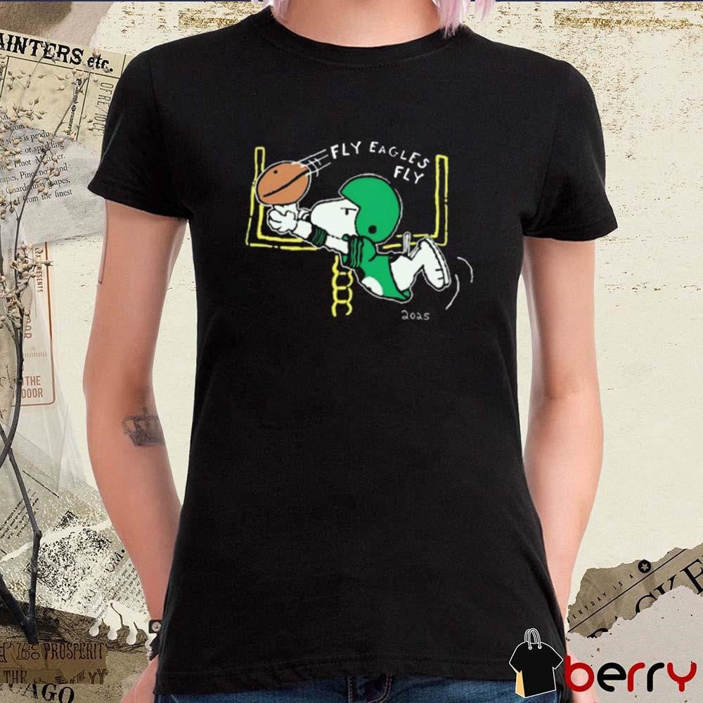 Philadelphia Eagles NFL Football Fly Eagles Fly Snoopy Bowl 2025 t-shirt