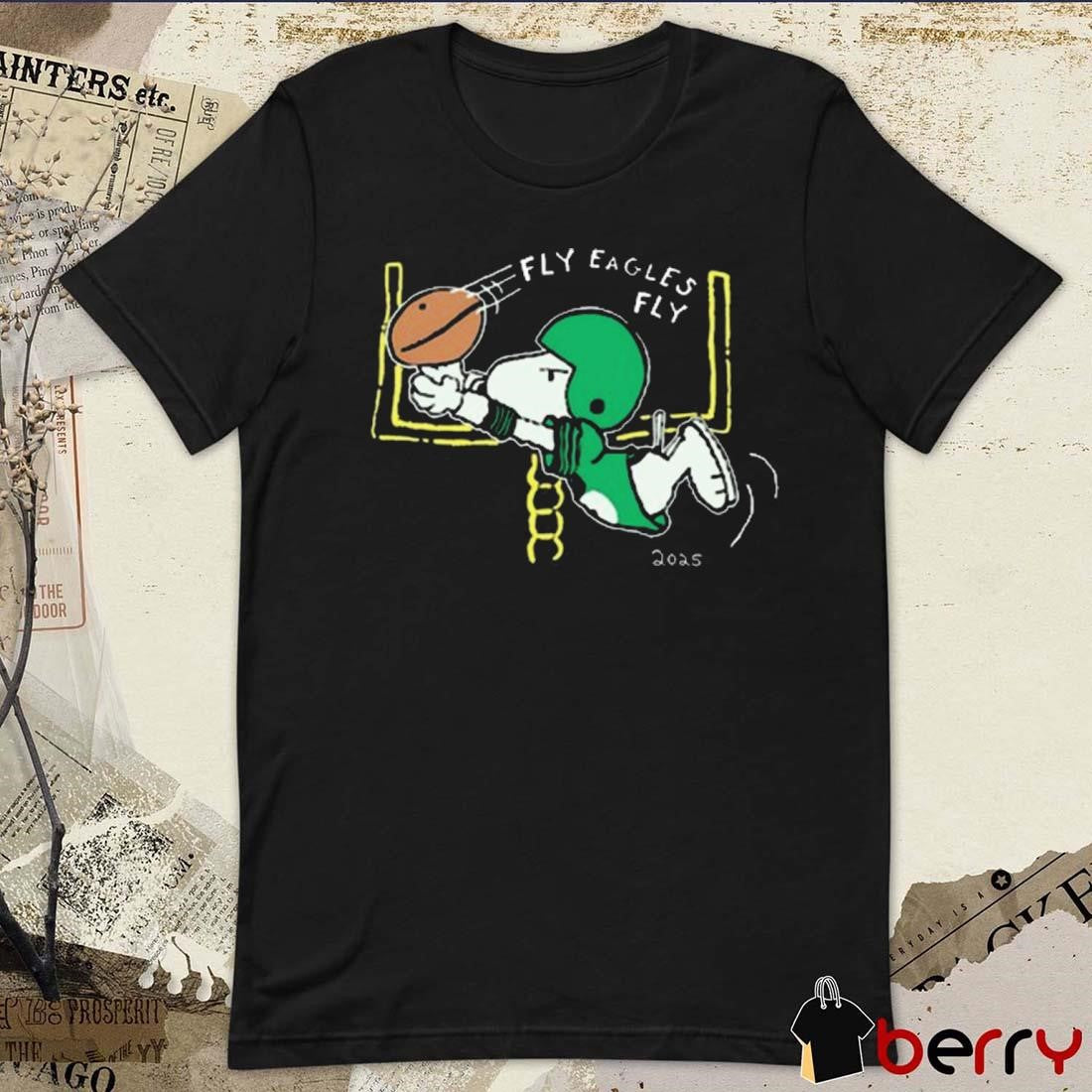 Philadelphia Eagles NFL Football Fly Eagles Fly Snoopy Bowl 2025 t-shirt