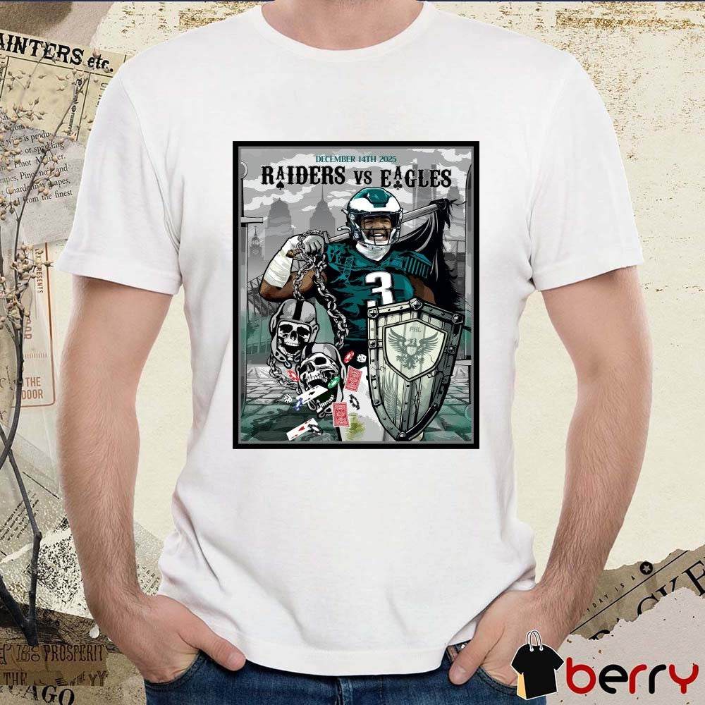 Philadelphia Eagles Vs Las Vegas Raiders December 14th 2025 Week 15 Poster t-shirt