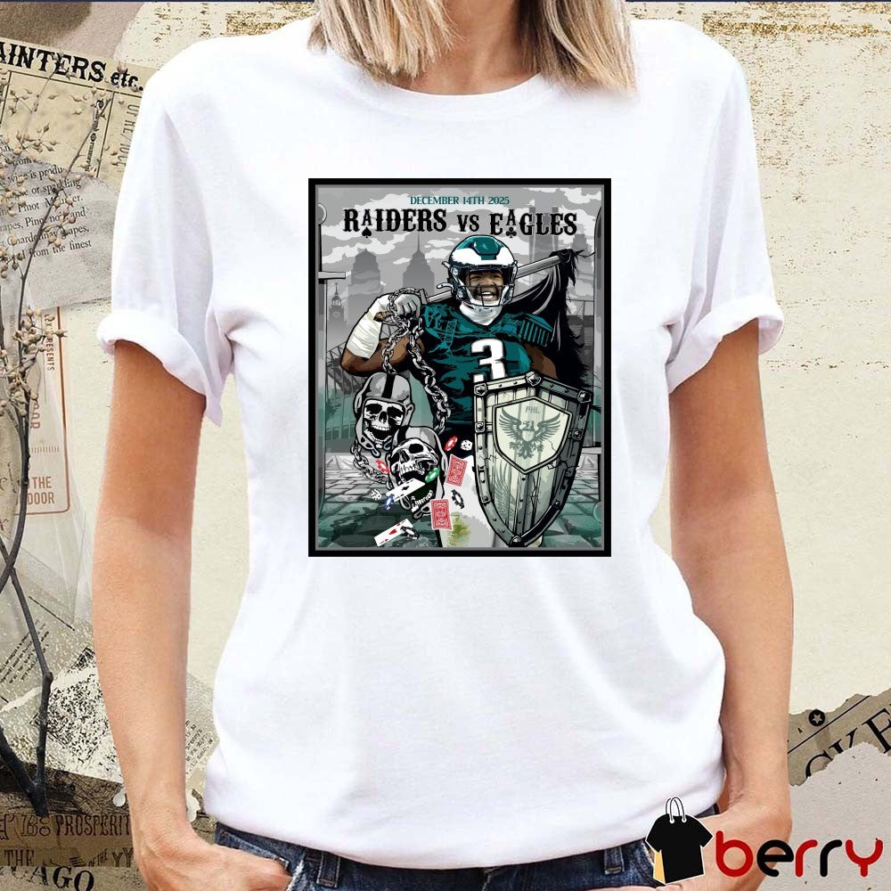 Philadelphia Eagles Vs Las Vegas Raiders December 14th 2025 Week 15 Poster t-shirt
