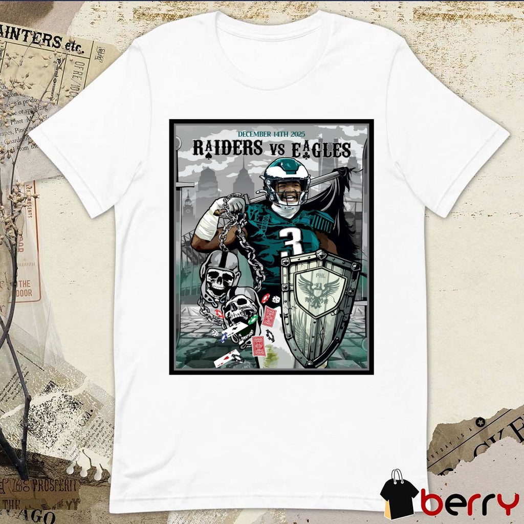 Philadelphia Eagles Vs Las Vegas Raiders December 14th 2025 Week 15 Poster t-shirt