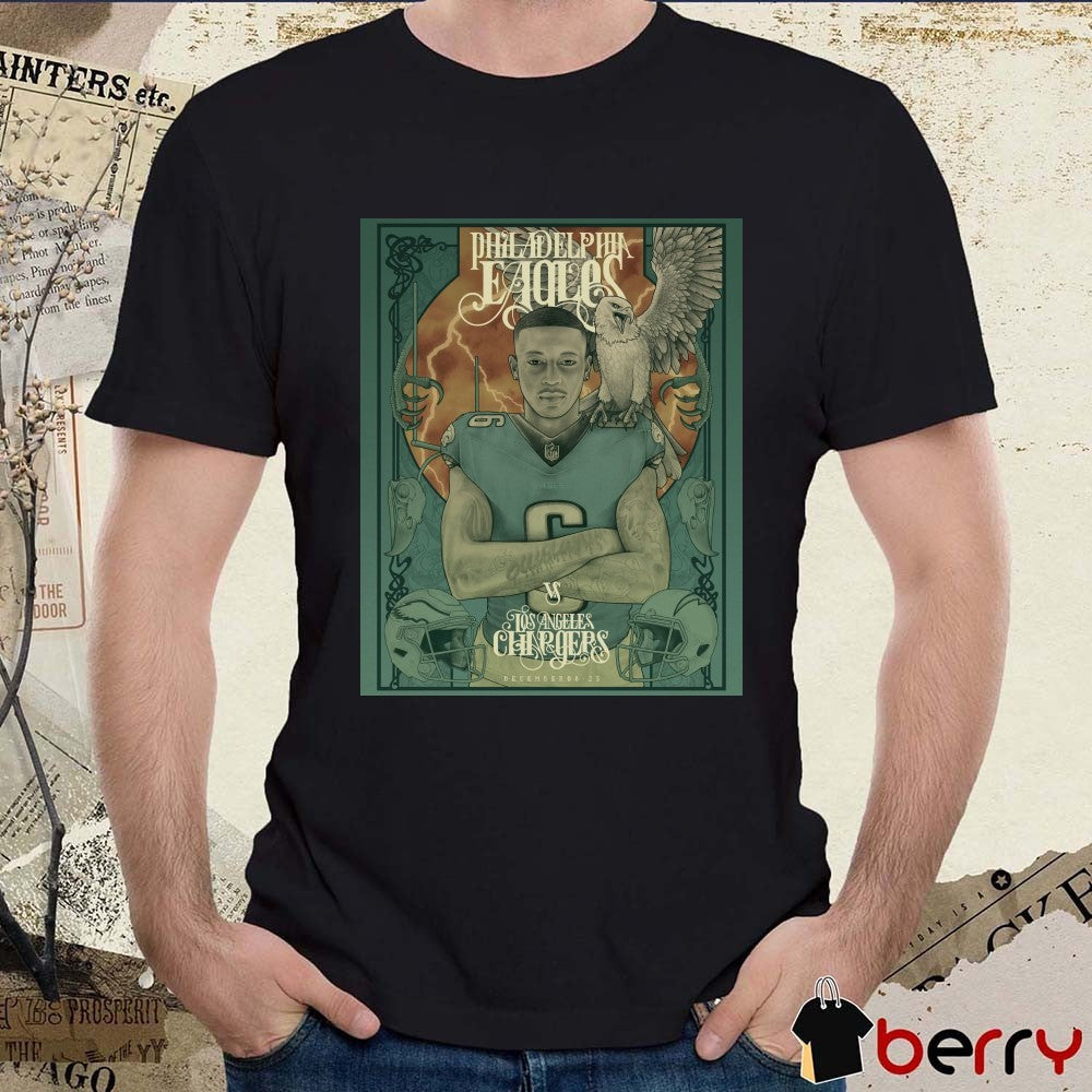Philadelphia Eagles Vs Los Angeles Chargers Gameday December 08 2025 Poster t-shirt