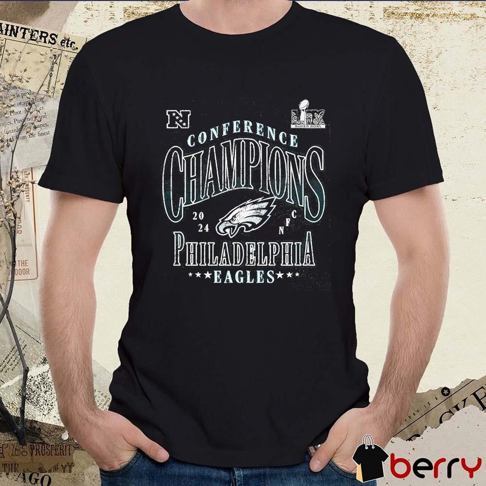 Philadelphia Eagles Win Washington Commanders 2024 NFL Super Bowl LIX Conference Champions RT Side Draw t-shirt