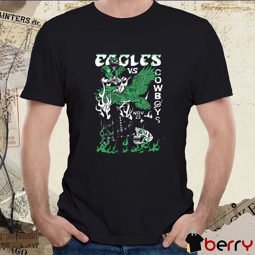 Philadelphia Eagles vs. Dallas Cowboys NFL Gameday November 23, 2025 Skull t-shirt
