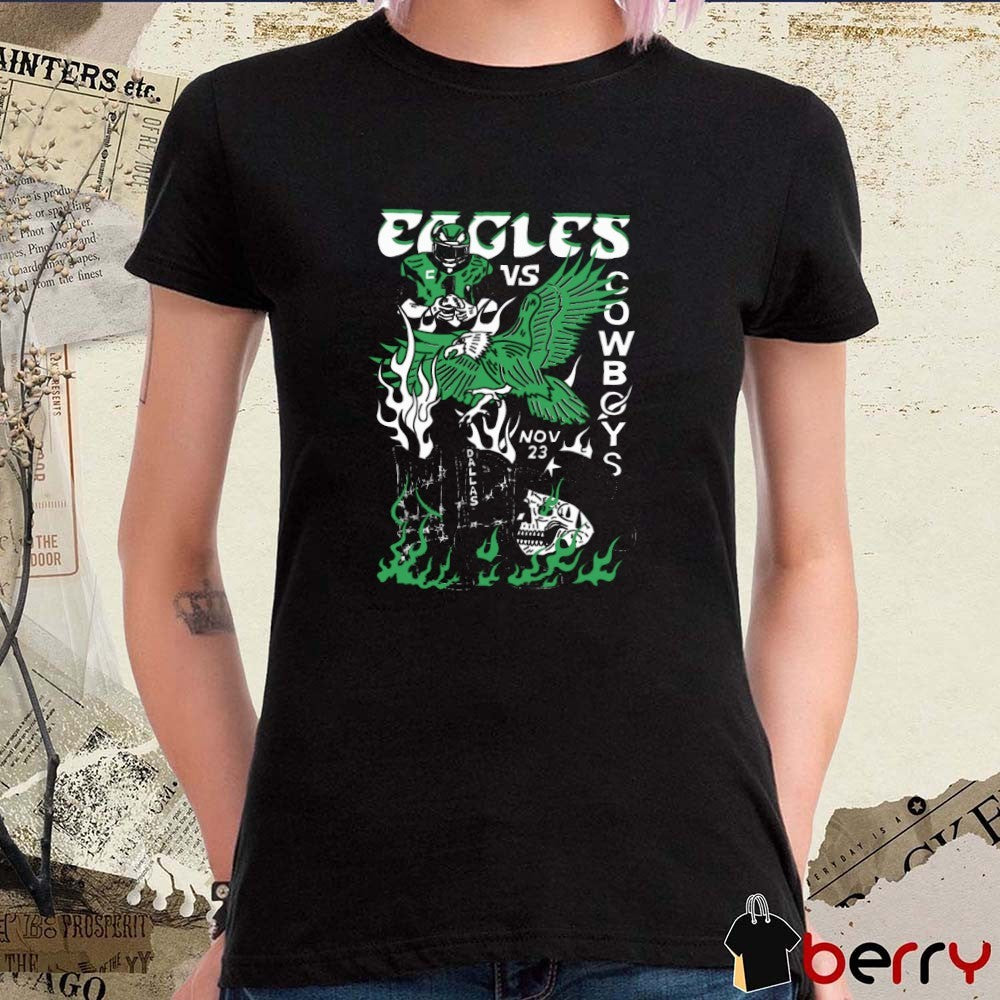Philadelphia Eagles vs. Dallas Cowboys NFL Gameday November 23, 2025 Skull t-shirt