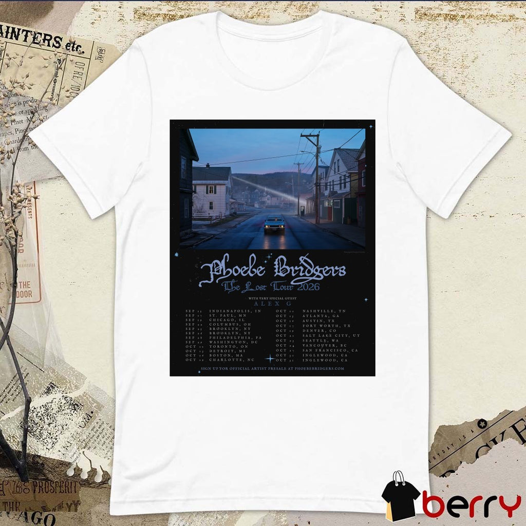 Phoebe Bridgers’ The Lost Tour September and October 2026 Poster t-shirt