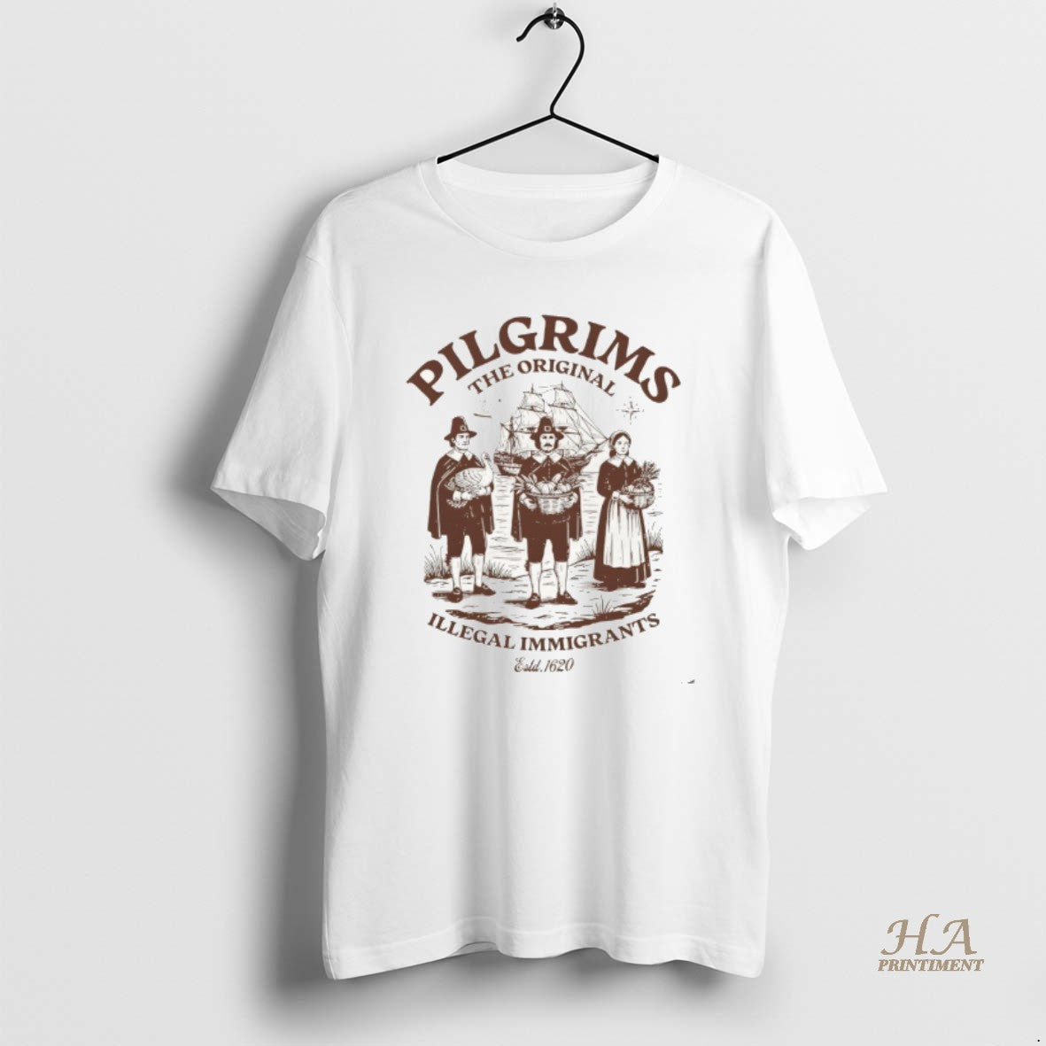 Official Pilgrims Illegal Immigrants Estd 1620 Thanksgiving T-Shirts, Hoodie, Sweatshirt