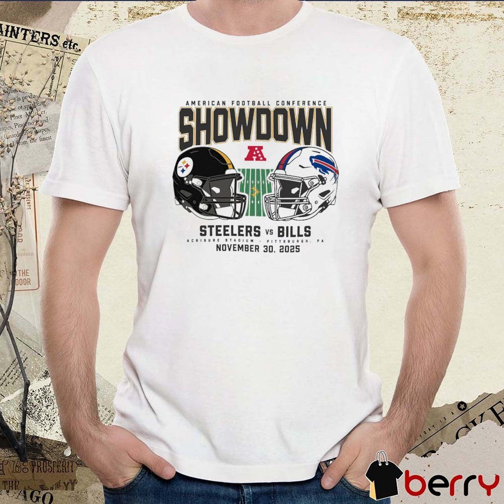 Pittsburgh Steelers vs. Buffalo Bills November 30 2025 Gameday AFC Showdown Acrisure Stadium Pittsburgh PA t-shirt