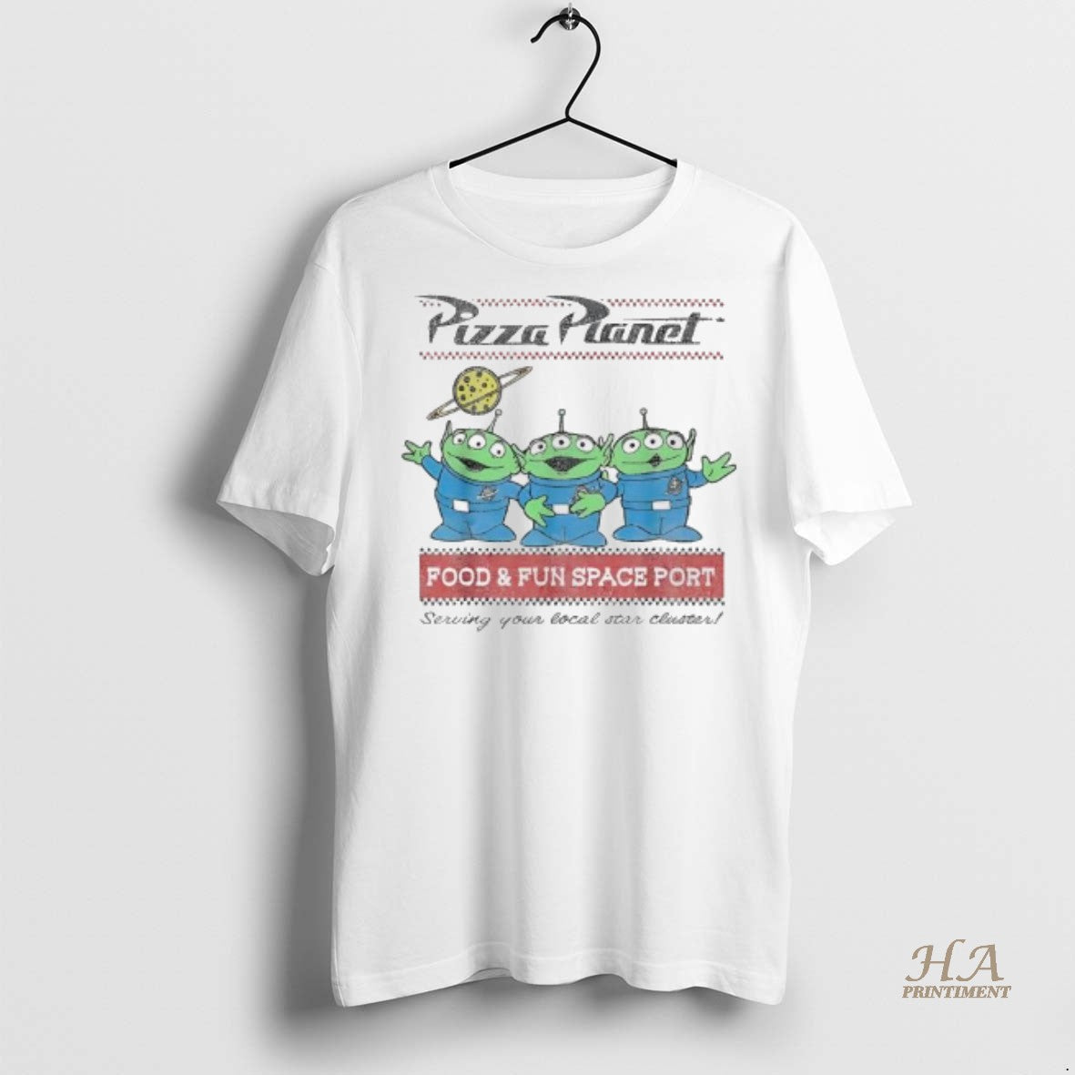Official Pizza Planet Food And Fun Space Port Serving Your Local Star Cluster Vintage T-Shirts, Hoodie, Sweatshirt
