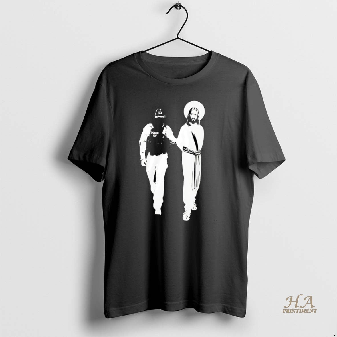 Official Police Arrested Jesus Ice Detaining Jesus Christmas T-Shirts, Hoodie, Sweatshirt | InkNestWear.com
