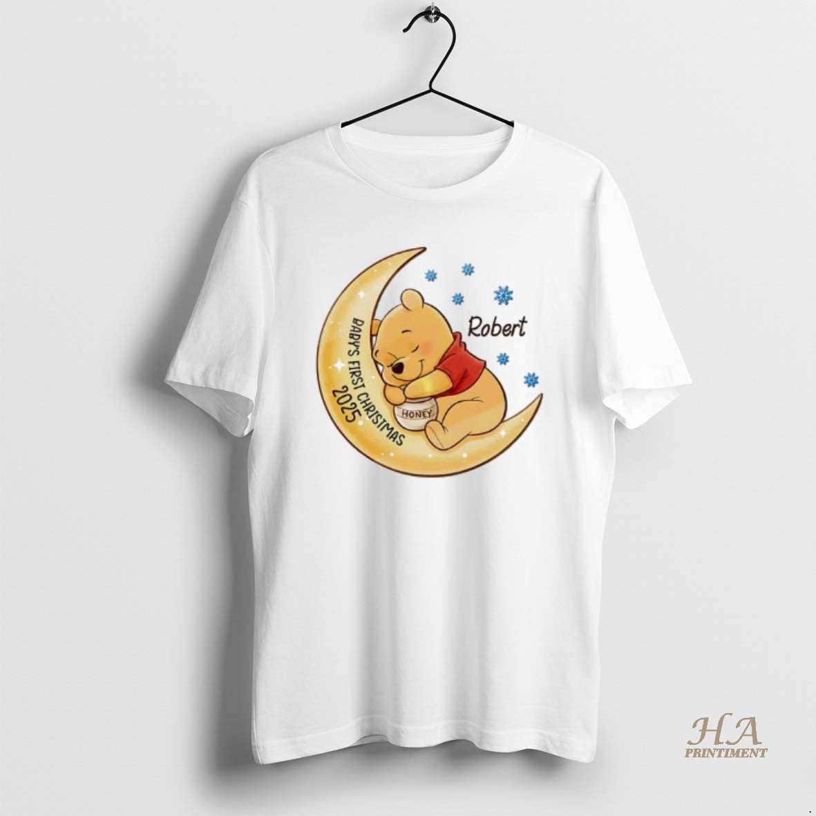 Official Pooh Babys First Christmas Personalised Ornaments White T-Shirts, Hoodie, Sweatshirt | InkNestWear.com