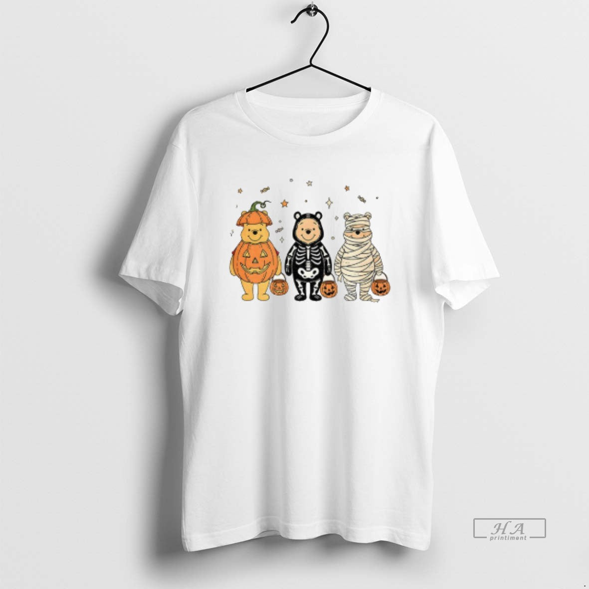 Official Pooh Fall Spooky Vibes Pumpkin Trick Or Treat Halloween T-Shirts, Hoodie, Sweatshirt | InkNestWear.com