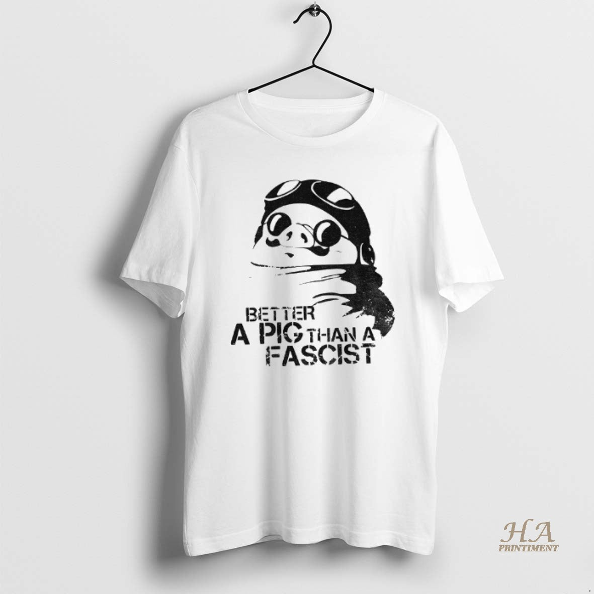 Official Porco Rosso Better A Pig Than A Fascist Political Statement T-Shirts, Hoodie, Sweatshirt | InkNestWear.com