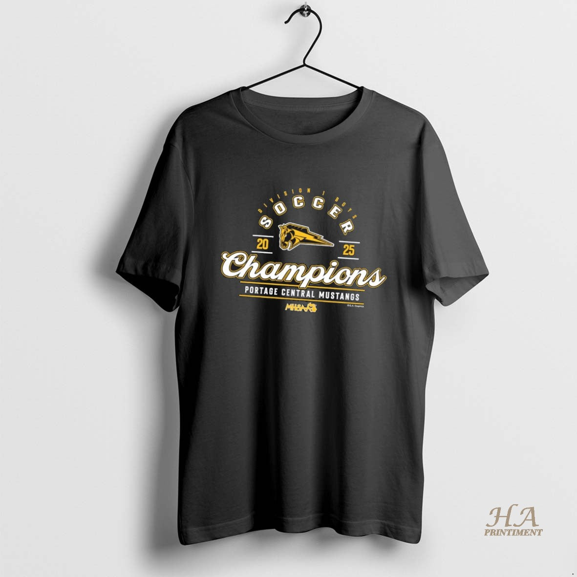 Official Portage Central Mustangs 2025 Boys Soccer D1 Champions T-Shirts, Hoodie, Sweatshirt | InkNestWear.com