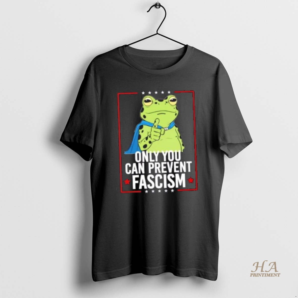 Official Portland Frog Only You Can Prevent Fascism Stars T-Shirts, Hoodie, Sweatshirt | InkNestWear.com