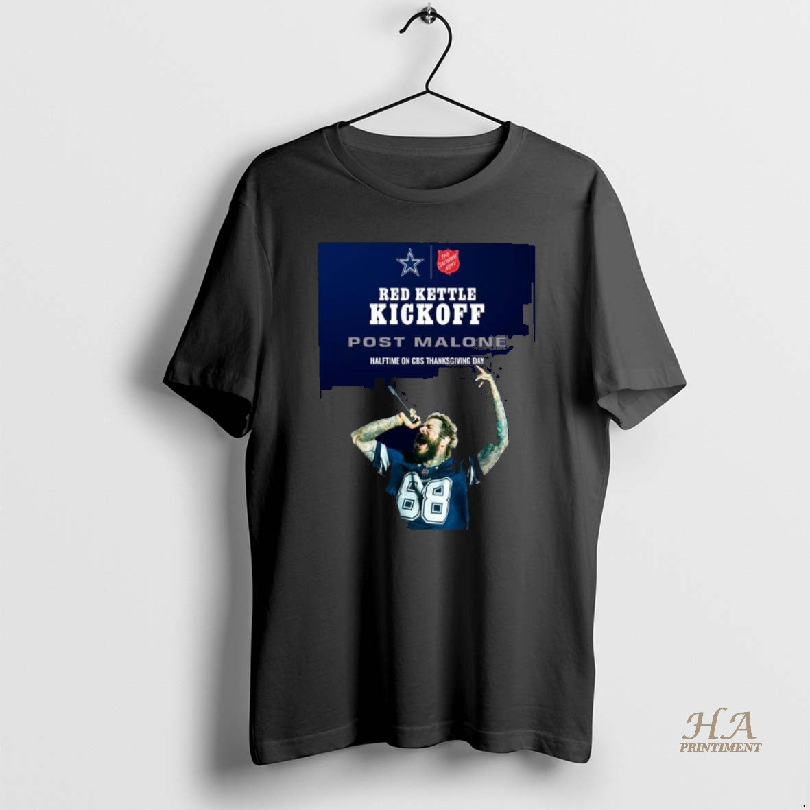 Official Post Malone Dallas Cowboys Halftime Show On Cbs Thanksgiving Day 2025 Red Kettle Kickoff T-Shirts, Hoodie,...