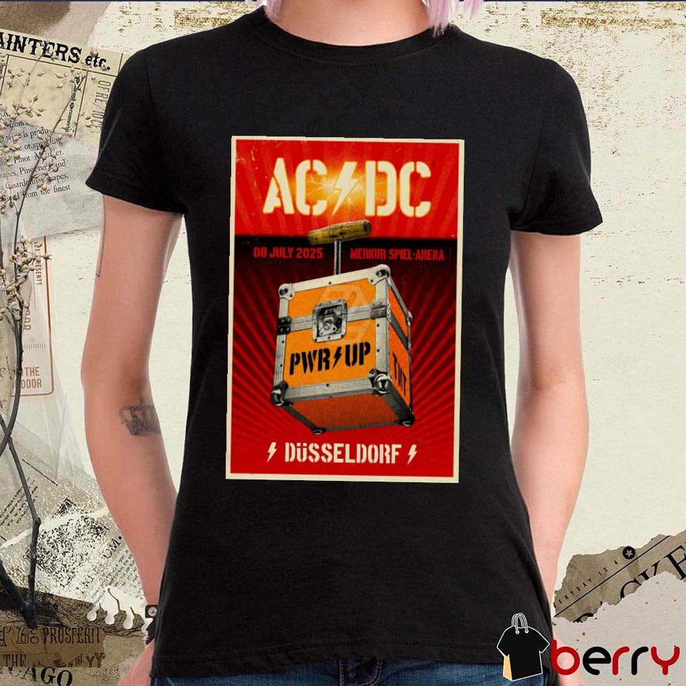 Poster AC DC July 8 2025 Merkur Spiel-Arena Düsseldorf Germany t-shirt